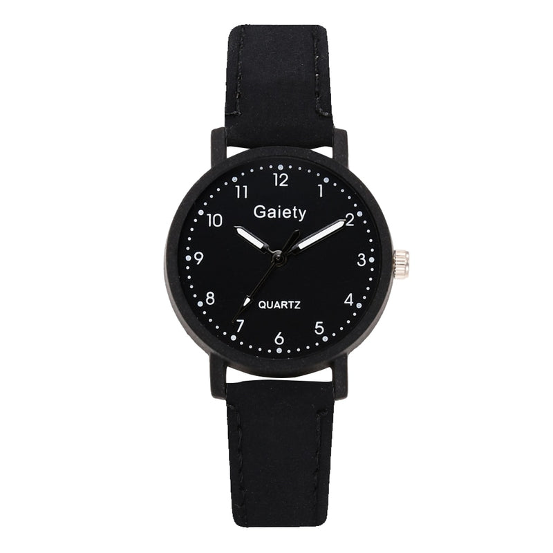 Gaiety Brand Elegant Women Leather Strap Watch Casual Ladies Quartz Wristwatch Female Bracelet With Watch Set Clocks Reloj Mujer