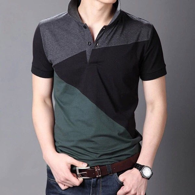 Casual Design Style Brand 95% Cotton Summer Striped POLO SHIRT Short Sleeves Men&