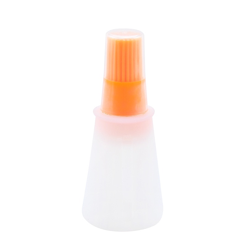 1Pc Portable Silicone Oil Bottle with Brush Grill Oil Brushes with Cover Liquid Oil Pastry Kitchen Bake BBQ Brush Kitchen Tools