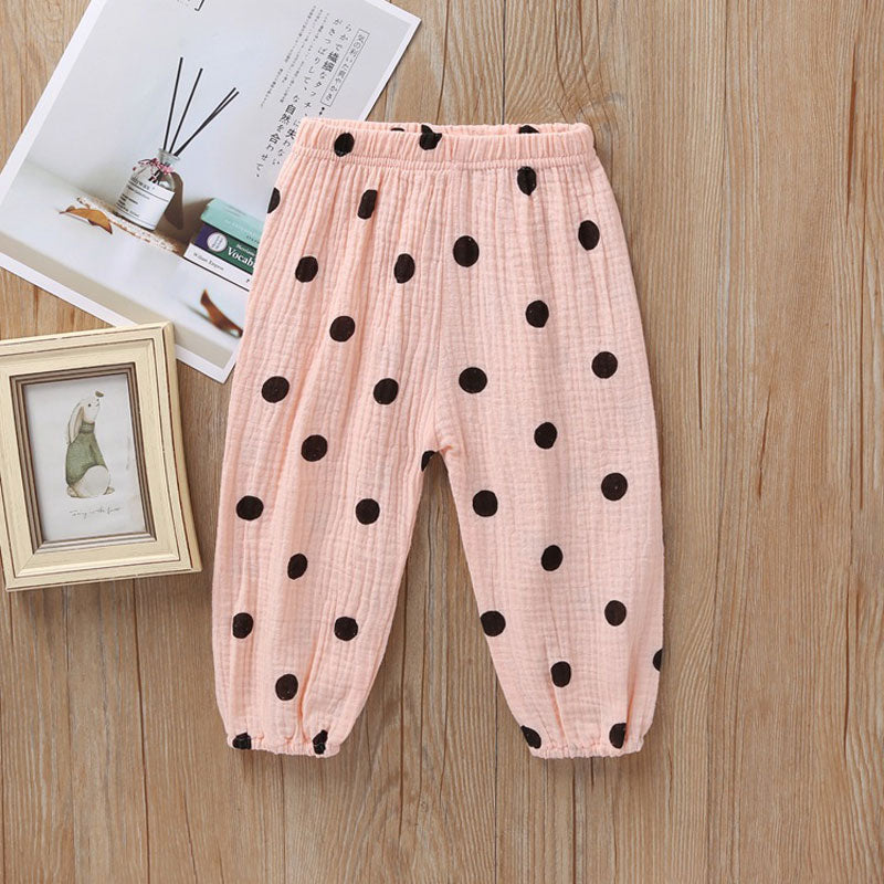 New 2-7y 2022 Summer Solid Color Linen Pleated Children Ankle-length Pants for Baby Boys Pants Harem Pants for Kids Child