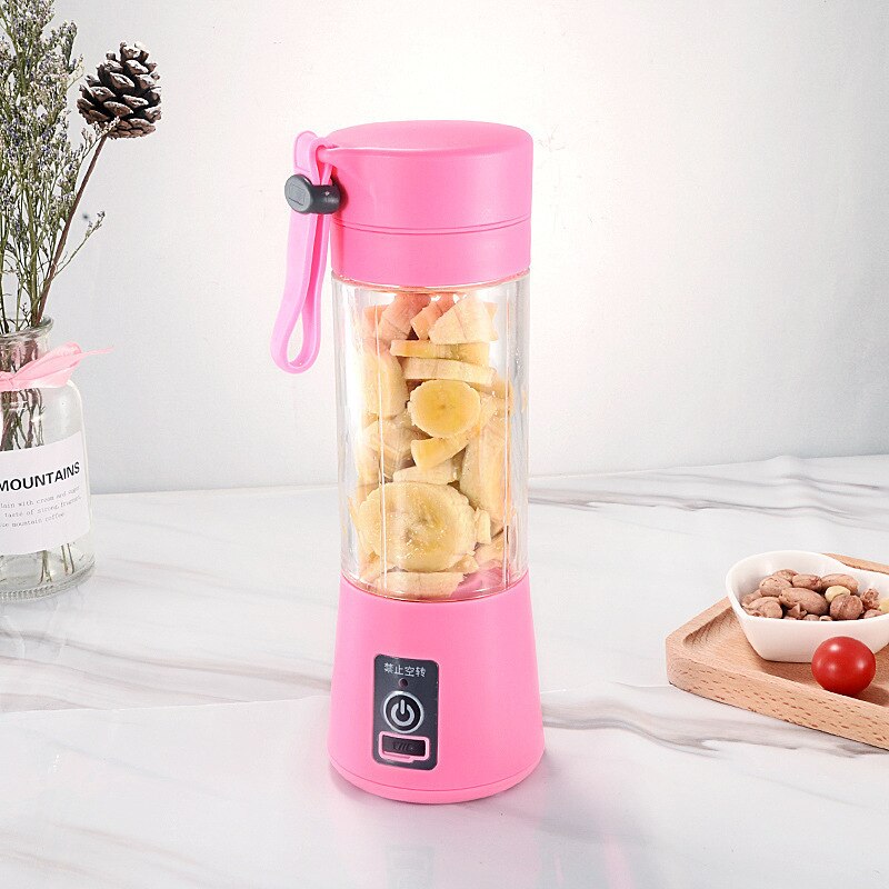 6 Blade Portable Mixer USB Electric Fruit Juicer Handheld Smoothie Maker Blender Stirring Rechargeable Food Processor Juice Cup