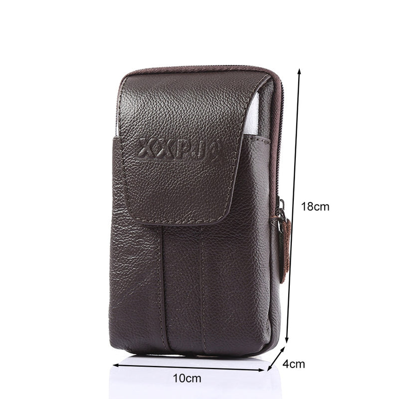 Fashion Men Multi-function PU Leather Fanny Waist Bag Casual Mobile Phone Purse Pocket Male Outdoor Travel Sports Belt Bum Pouch