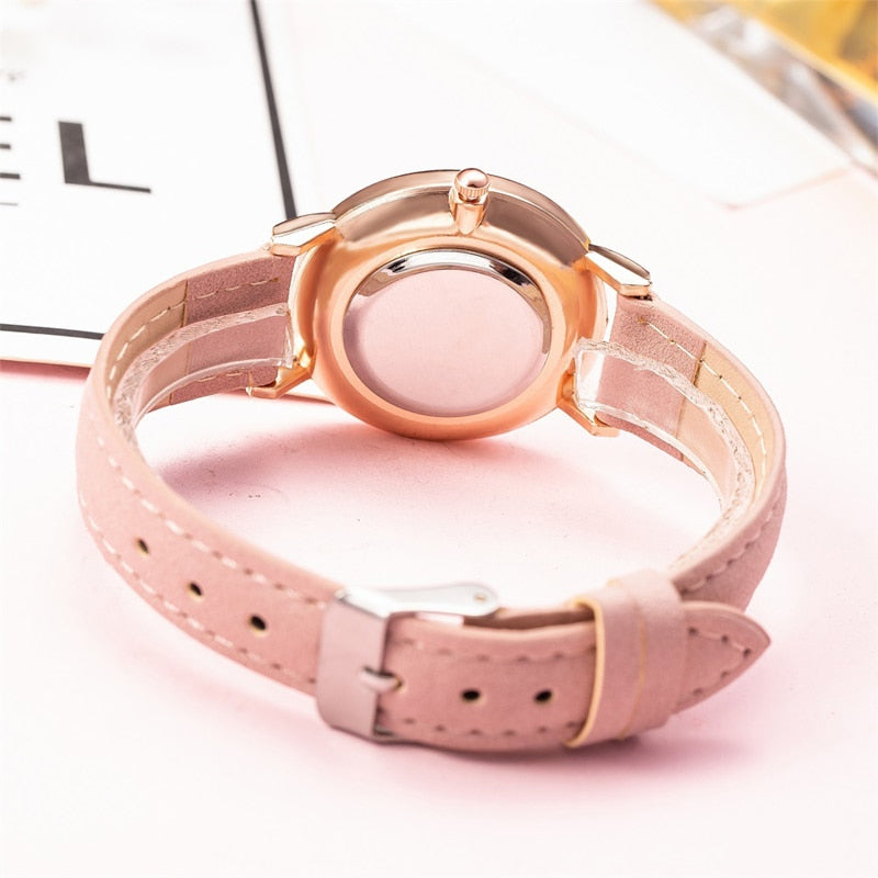 2022 New Watch Women Fashion Casual Leather Belt Watches Simple Ladies&