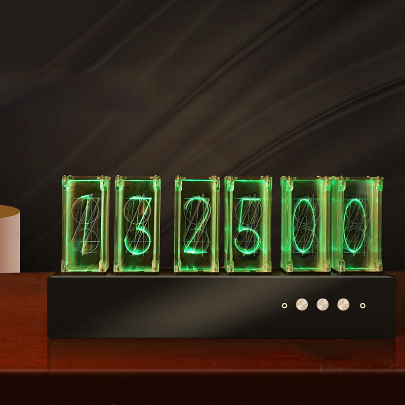 Modern Tabletop USB Nixie Tube Clock Large Display LED Digital Desk Clock Interior Living Room Home Decors New Year Gifts