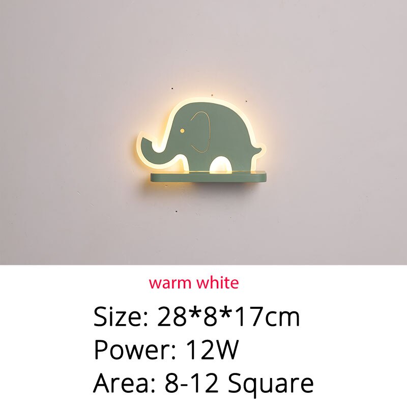 Bedroom Lighting Modern LED Wall Lamps for baby Bedside Indoor Lights Wandlamp Luminaire Bear Elephant Shape Iron Fixture Abajur