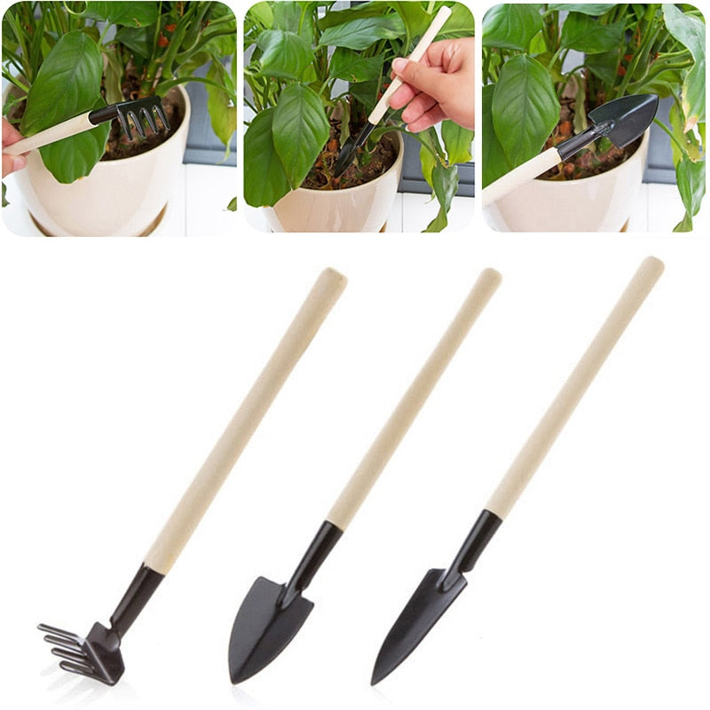 New Home Gardening Tool Set Balcony Home-grown Mini Digging Suits Three-piece Shovel Rake Garden Tools Combination Drop Shipping