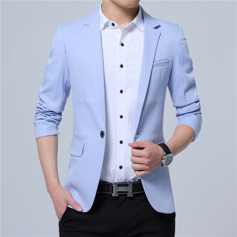 2021 Spring Autumn New Men Blazer Fashion Slim casual blazer for Men Brand Mens suit Designer jacket outerwear men 3 colors