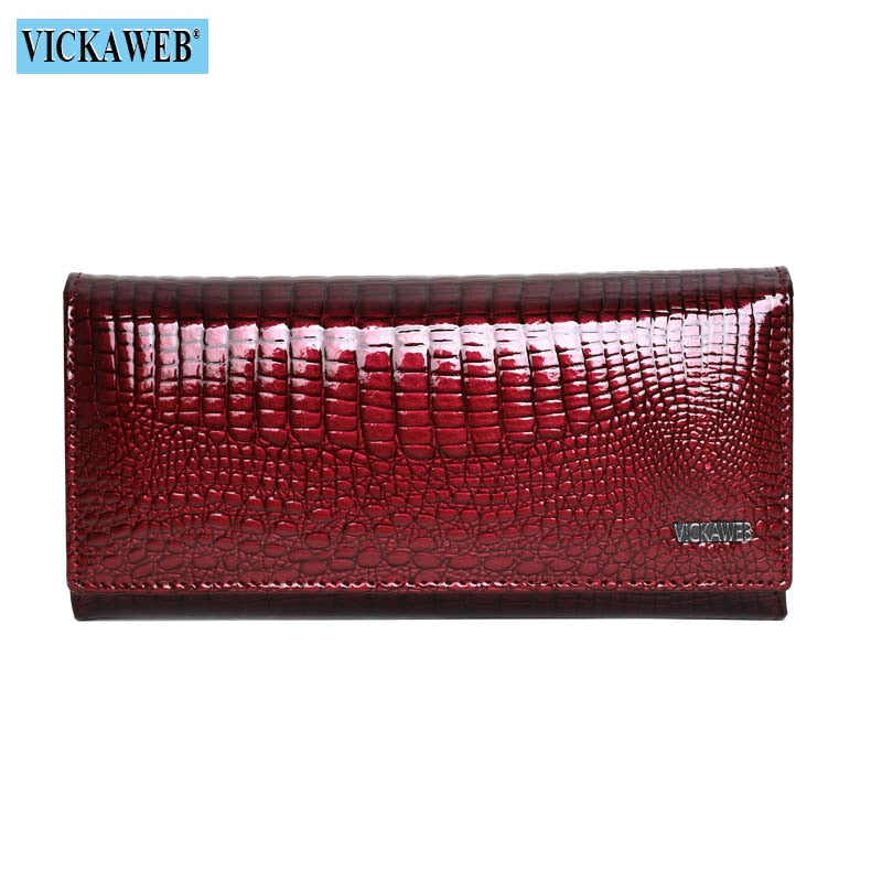 Free Gift Magnetic Hasp Wallet Women Genuine Leather Coin Purse Ladies Long Fashion Wallets Female Purses Card Hold Money Bag