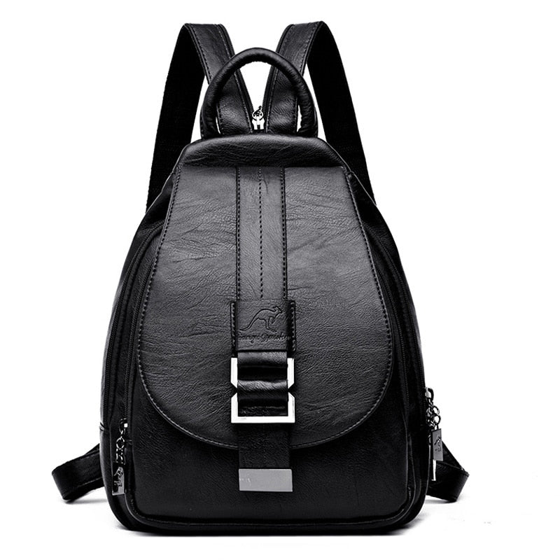 2021 Designer Backpacks Women Leather Backpacks Female School Bag  for Teenager Girls Travel Back Bag Retro Bagpack Sac a Dos