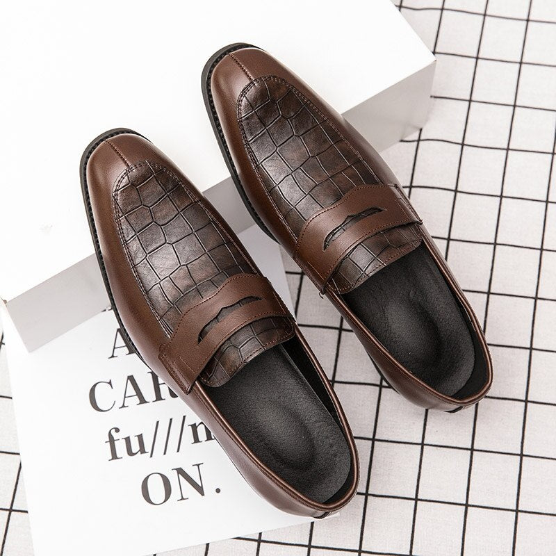 Big Size 38-48 Men's Casual Leather Shoes Fashion Elegant Male Office Footwear for Party Wedding Luxury Men Formal Shoes Male