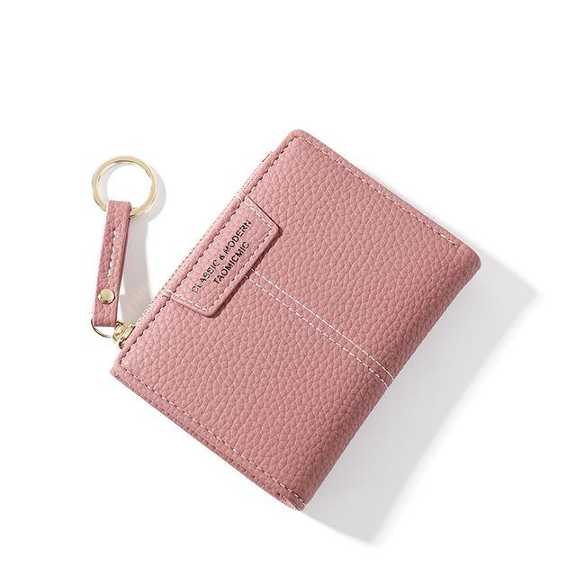 Brand Yellow Women Wallet Soft PU Leather Female Purse Mini Hasp Card Holder Coin Short Wallets Slim Small Purse Zipper Keychain