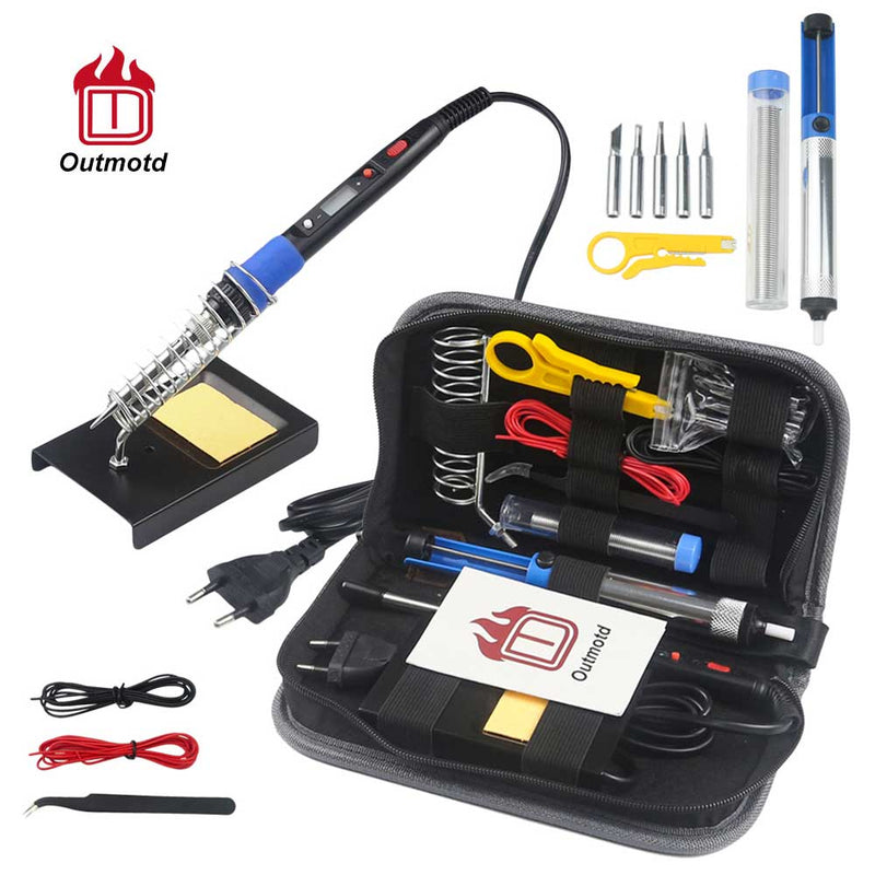 Outmotd 80W Electric Soldering Iron Kit LCD Digital Display Adjustable Temperature  220V/110V Welding Tools