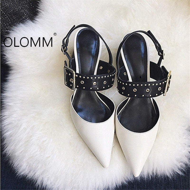 Summer New Womens Shoes Pointed Thick High Heel Womens Sandals Ladies Shoes  Zapatos De Mujer High-heel Luxury Women Shoes