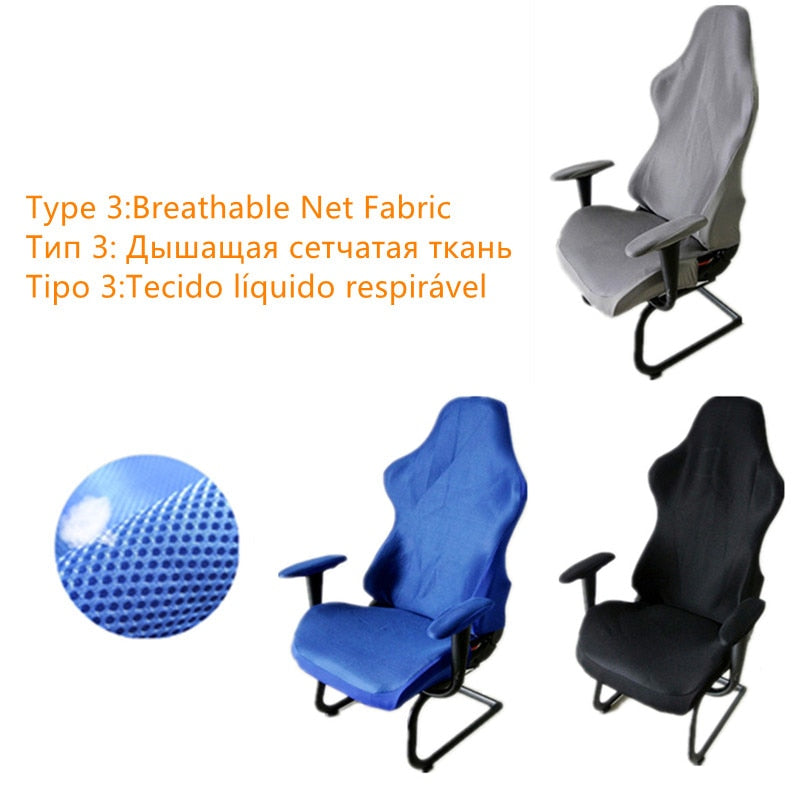 4pcs/set Elastic Chair Armrest Pads+Chair Cover Warm Lambswool Computer Chair Covers For Office Slipcover For Gaming Armchair