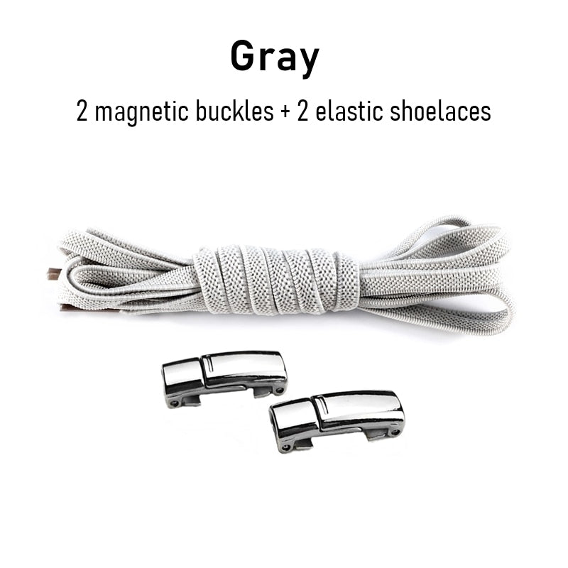 1Pair No tie Shoelaces Magnetic Elastic Shoe Laces For Kids and Adult Sneakers Shoelace 23 Color Shoestrings