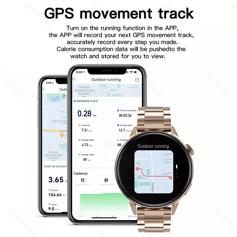 2022 New NFC Smart Watches Men Sport GPS Movement Track Fashion Women Bluetooth Call Custom Dial ECG Smartwatch For Android IOS