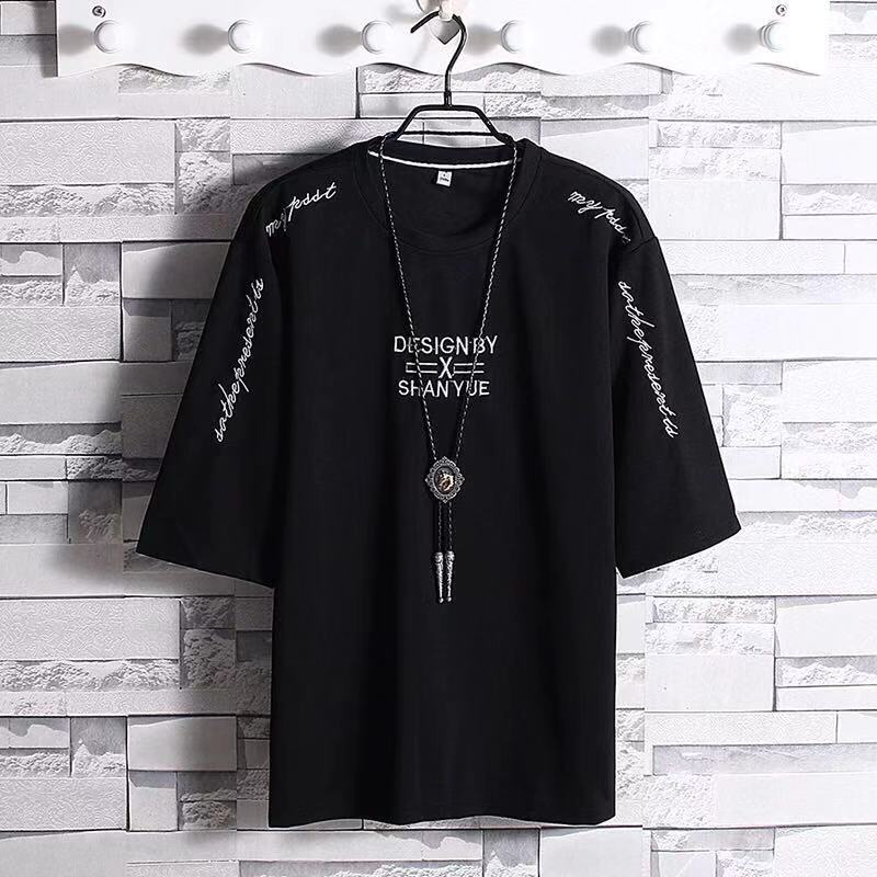 Summer Korean Hip Hop Tshirt Streetwear Tops Casual Oversized Zipper T-shirt Men&