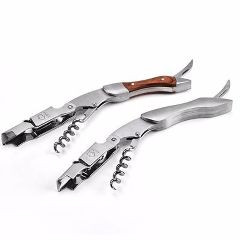 Professional Red Wine Opener Wood Handle Multifunction Portable Screw Beer Wine Corkscrew Kitchen Tools Wine Beer Bottle Opener