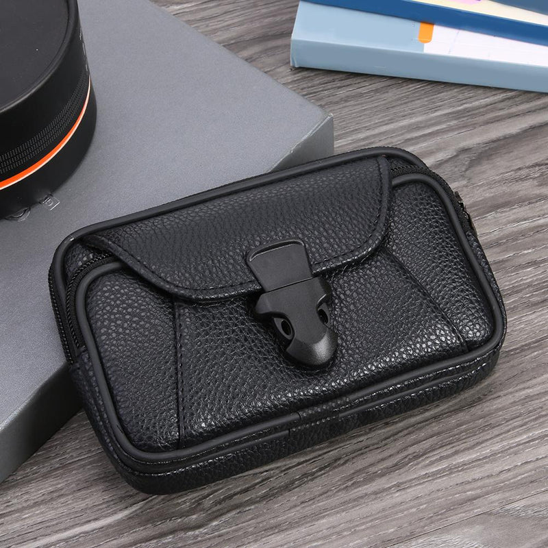 Fashion Men Multi-function PU Leather Fanny Waist Bag Casual Mobile Phone Purse Pocket Male Outdoor Travel Sports Belt Bum Pouch