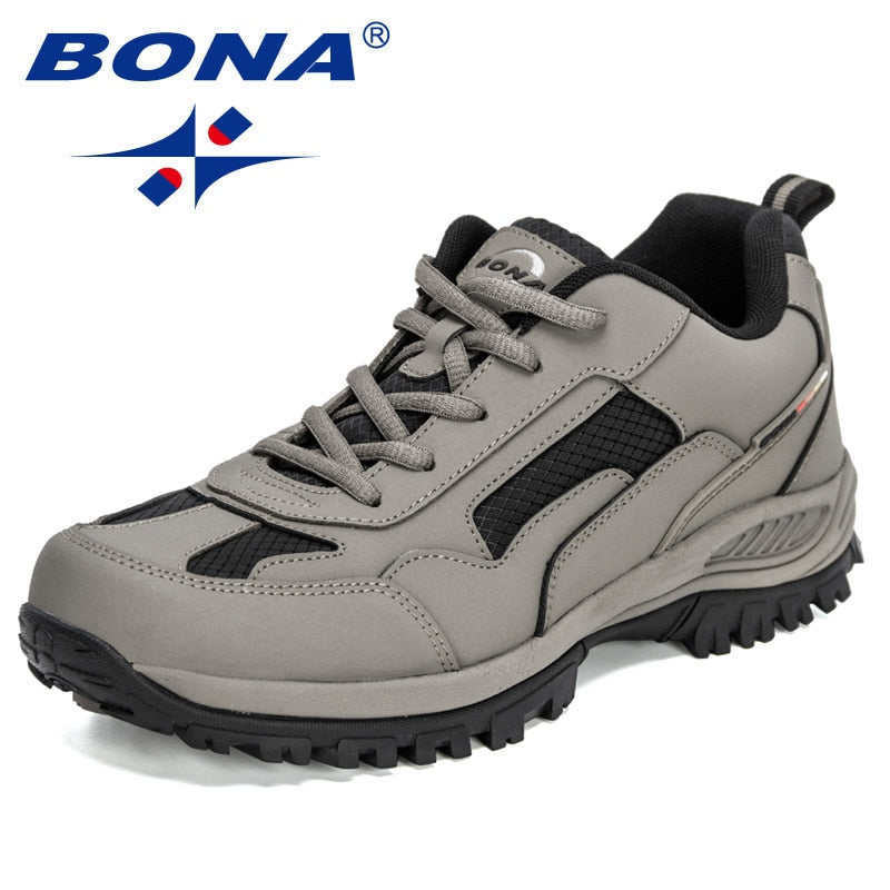 BONA 2021 New Designers Non-slip Wear-resistant Breathable Hiking Shoes Men Outdoor High-quality Jogging Walking Shoe Mansculino