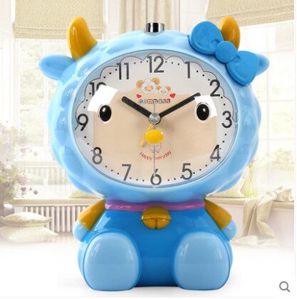 Children Alarm Clock Cartoon Bear Frog Cat Silent Clocks Watch Time Stand Cat Clocks Home Decoration Mute Electronic Desk Clock