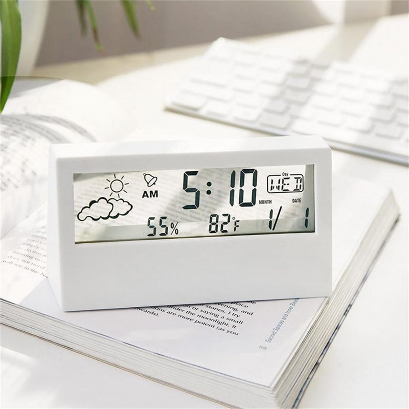 Small Desk Clocks   Electronic LCD Time Display Alarm Clock  LCD Electronic Clock Useful Digital Alarm Clock