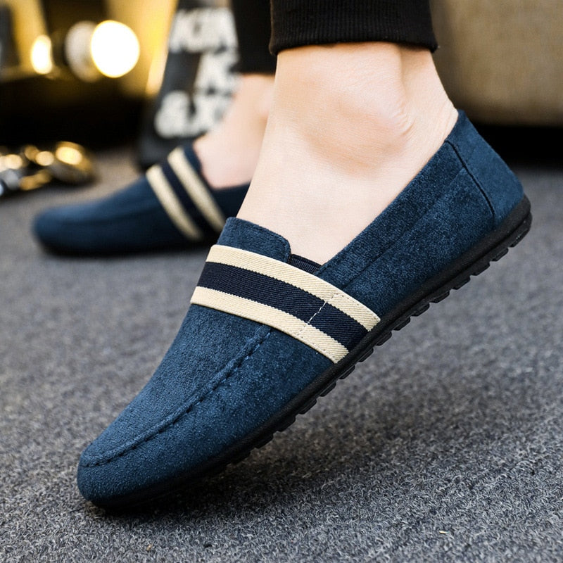 Spring Summer Men Loafers Casual Shoes Canvas Man Shoes Light Breathable Fashion Flat Footwear Eur 38-44