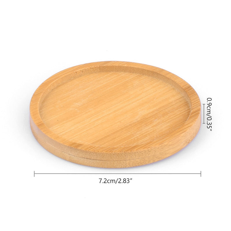 14 Style Round Square Flower Pots Planter Bamboo Tray Wood Gardening Supply Anti-Fade Simple Elegant Design Holder Home Decor