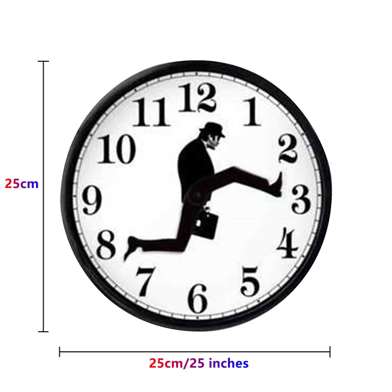 Monty Python Inspired Silly Walk Wall Clock Creative Silent Mute Clock Wall Art for Home Living Room Decor