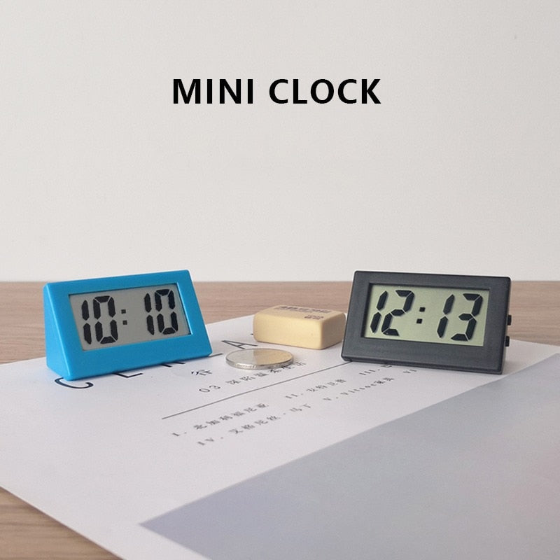 Mini LCD Digital Table Dashboard Desk Electronic Clock For Desktop Home Office Silent Desk Time Display Clock