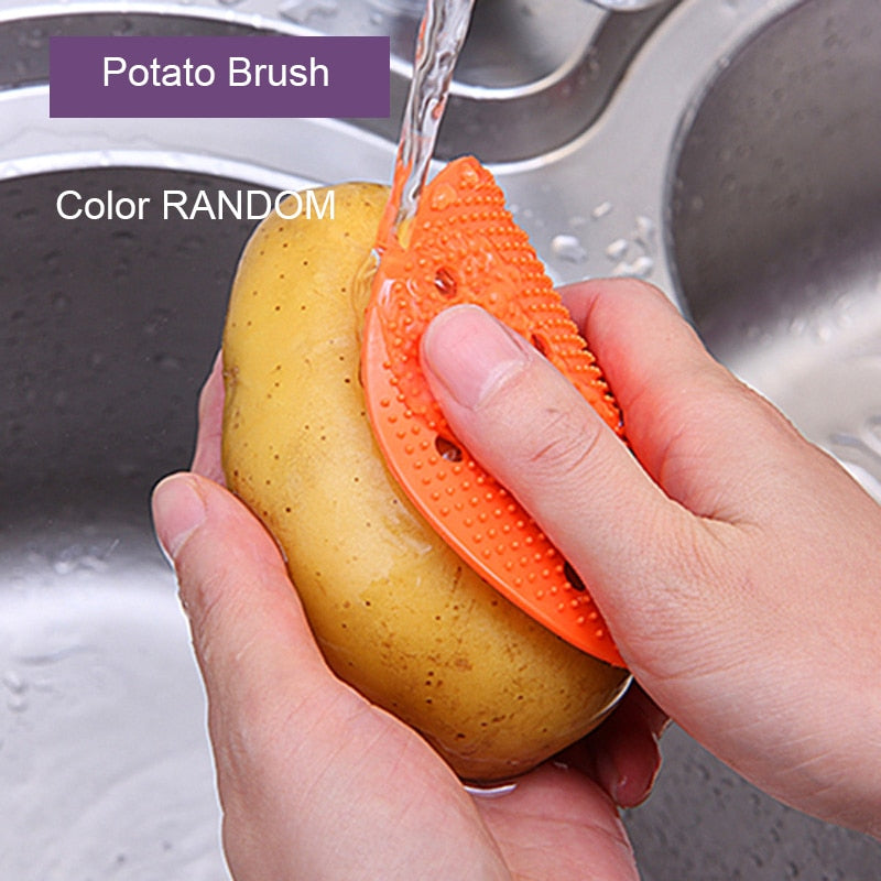 Stainless Steel Potato Masher Peeler Wave Cutter Holder Fruit Vegetable Tools Kitchen Gadgets