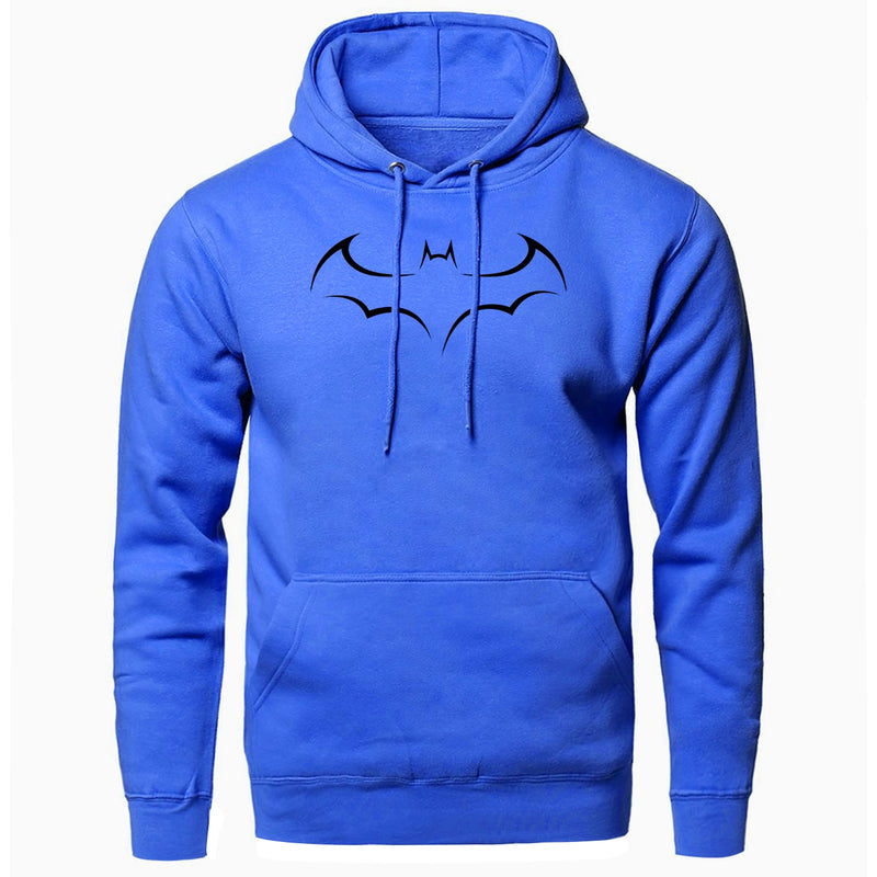 men Bat print solid color fleece plus thick sweatshirts hooded hoodies new style trend print 2020 spring autumn casual clothes