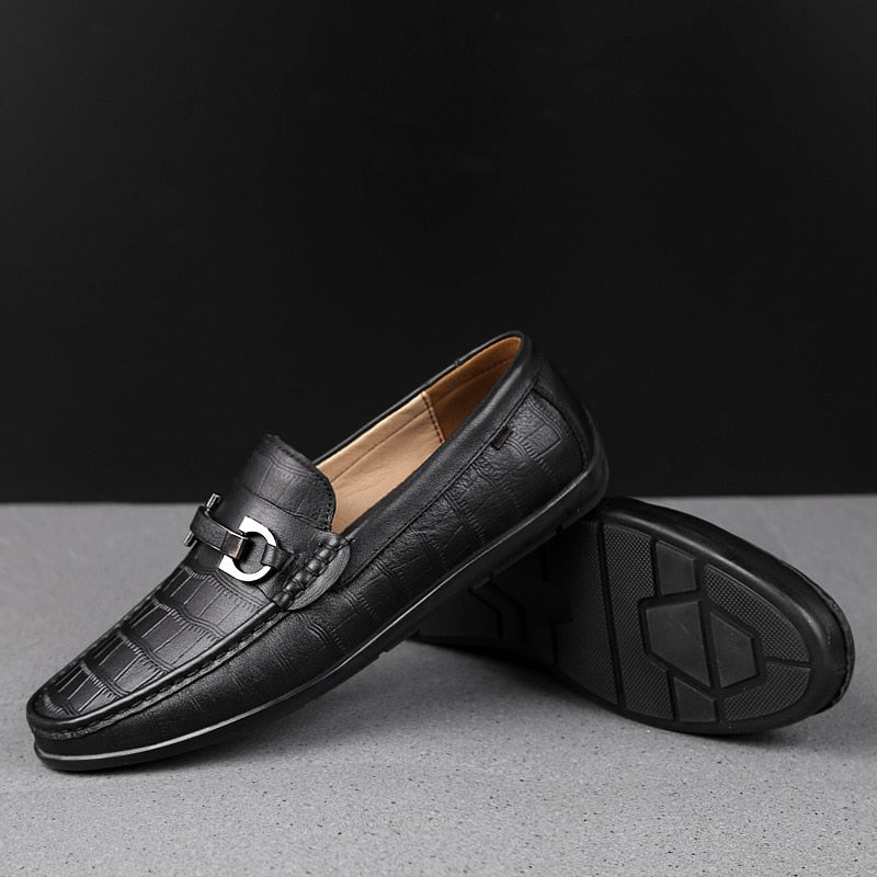 Men Loafers Real Leather Shoes Fashion Men Boat Shoes Brand Men Casual Leather Shoes Male Flat Shoes 2019 New Big Size 45 C4
