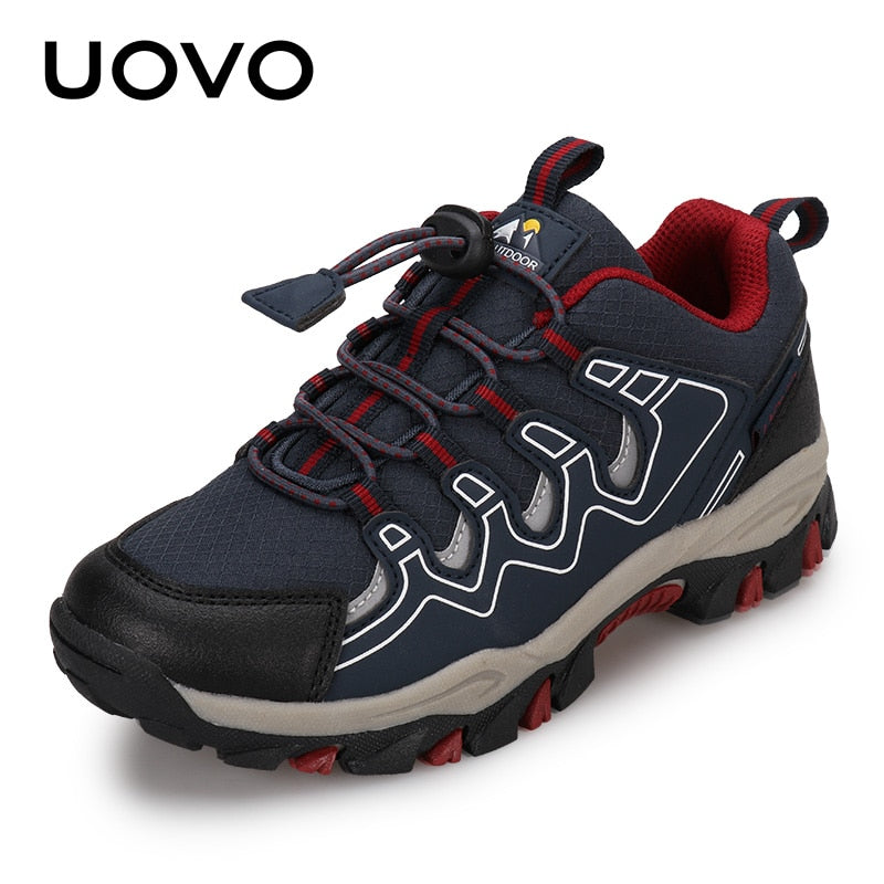 UOVO 2022 New Boys Girls Sports Children Footwear Outdoor Breathable Kids Hiking Shoes Spring And Autumn Sneakers Eur