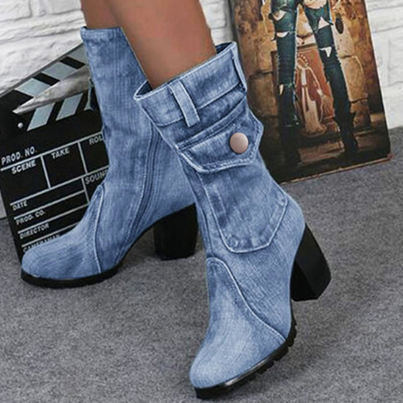 Blue jeans boots Women&