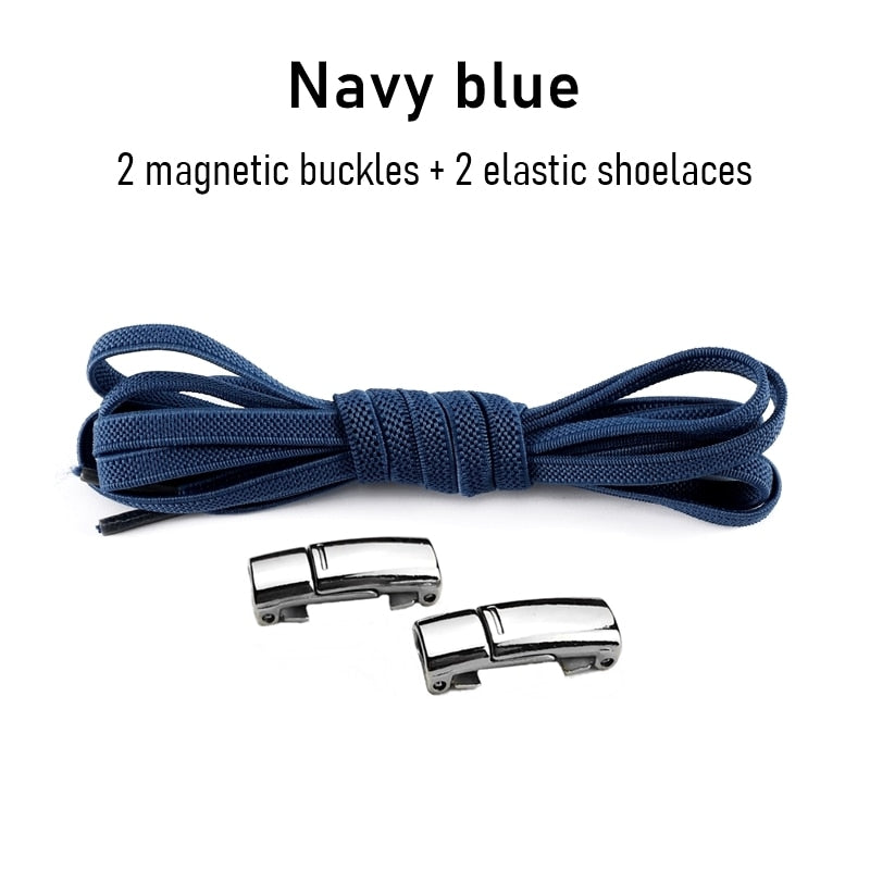 1Pair No tie Shoelaces Magnetic Elastic Shoe Laces For Kids and Adult Sneakers Shoelace 23 Color Shoestrings