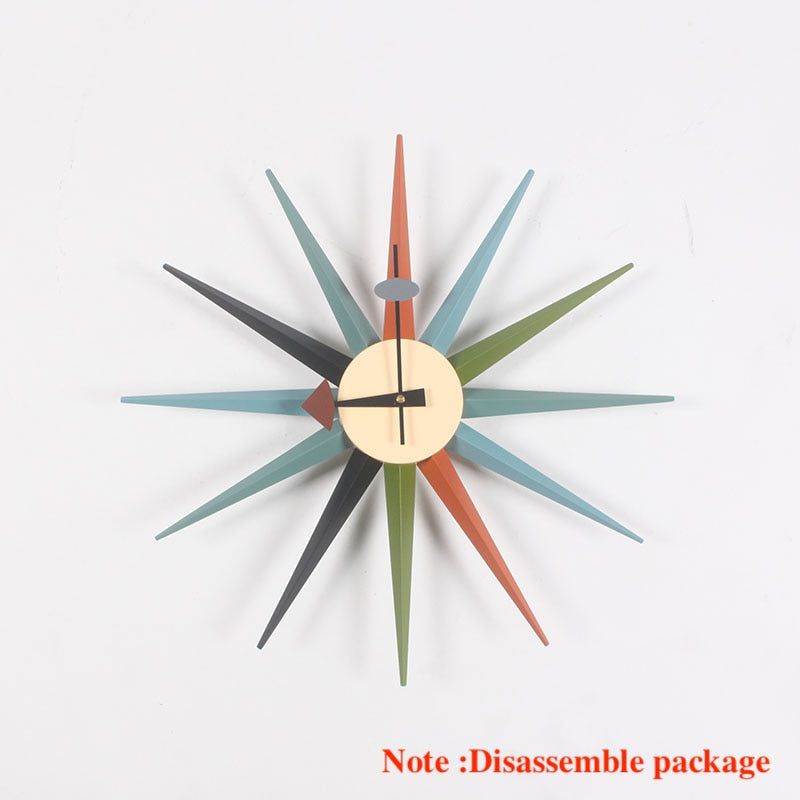 Quiet Round Ball Wood Wall Clock Home Decor Modern Design 3D Clocks for Living Room Decoration Accessories with Import Movement