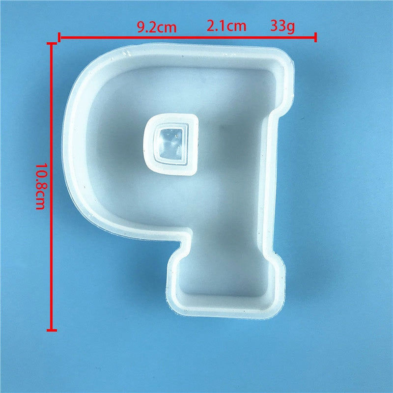 10cm A To Z Letter Silicone Molds Alphabet Epoxy Resin Mold for DIY Resin Craft Birthday Party Wedding Home Decoration  Designer