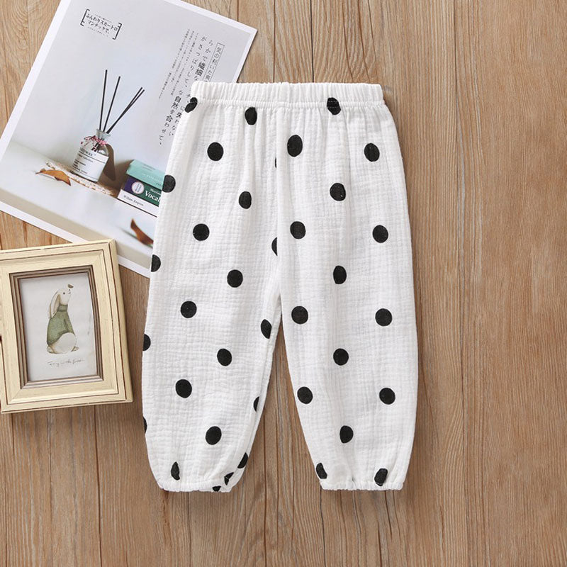 New 2-7y 2022 Summer Solid Color Linen Pleated Children Ankle-length Pants for Baby Boys Pants Harem Pants for Kids Child