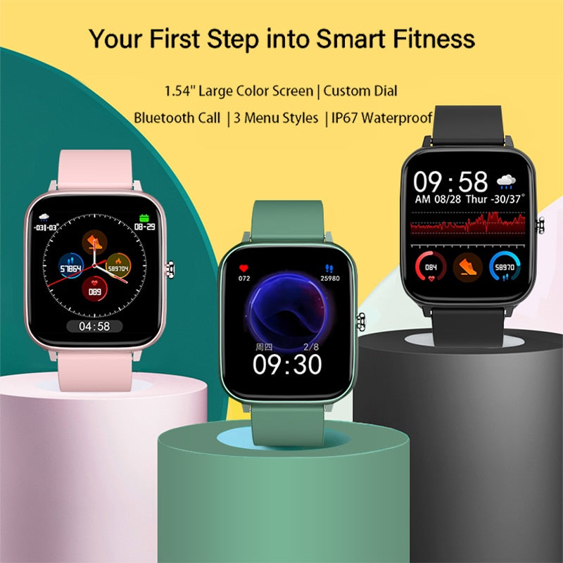 2022 Smart Watch Men Women Heart Rate Fitness Tracker Bracelet Watch Bluetooth Call Waterproof Sport Smartwatch For Android IOS