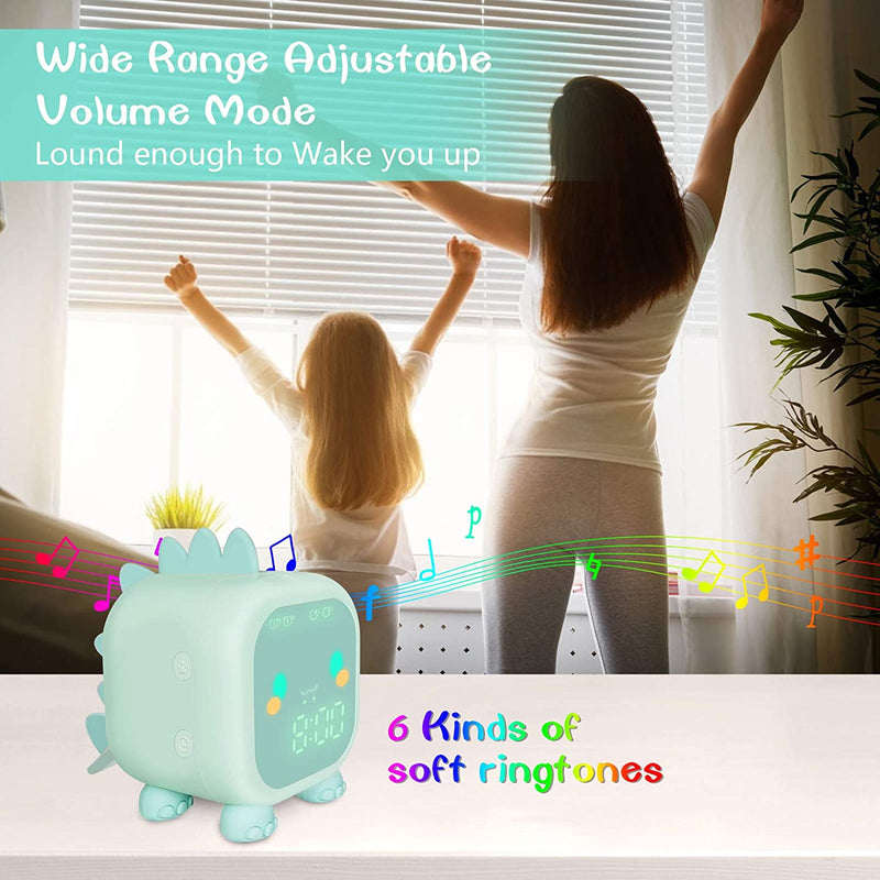 Kids Alarm Clock Cute Dinosaur Digital Alarm Clock For Kids Bedside Clock Children Sleep Trainier Wake Up Night Light Relojes