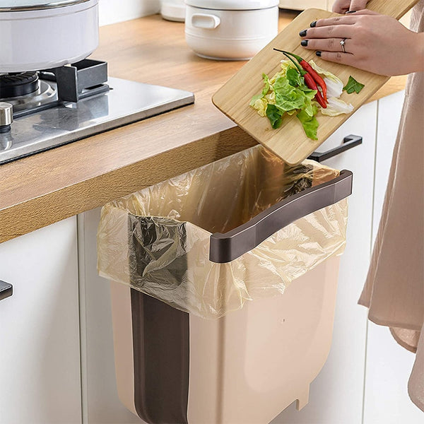 Kitchen Trash Bin Adjustable Width and Angle Folding Trash  Recycle Car Kitchen Dustbin  Rubbish Bin  Kitchen Trash Can cocina