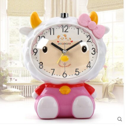 Children Alarm Clock Cartoon Bear Frog Cat Silent Clocks Watch Time Stand Cat Clocks Home Decoration Mute Electronic Desk Clock