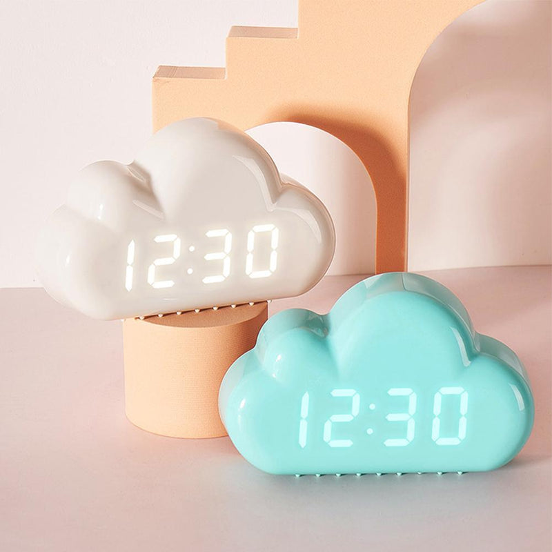 Cloud Alarm Clock Kids Light LED Table Voice Control Digital Alarm Clock USB Powered Electronic Desktop Clocks Wake Up Clock