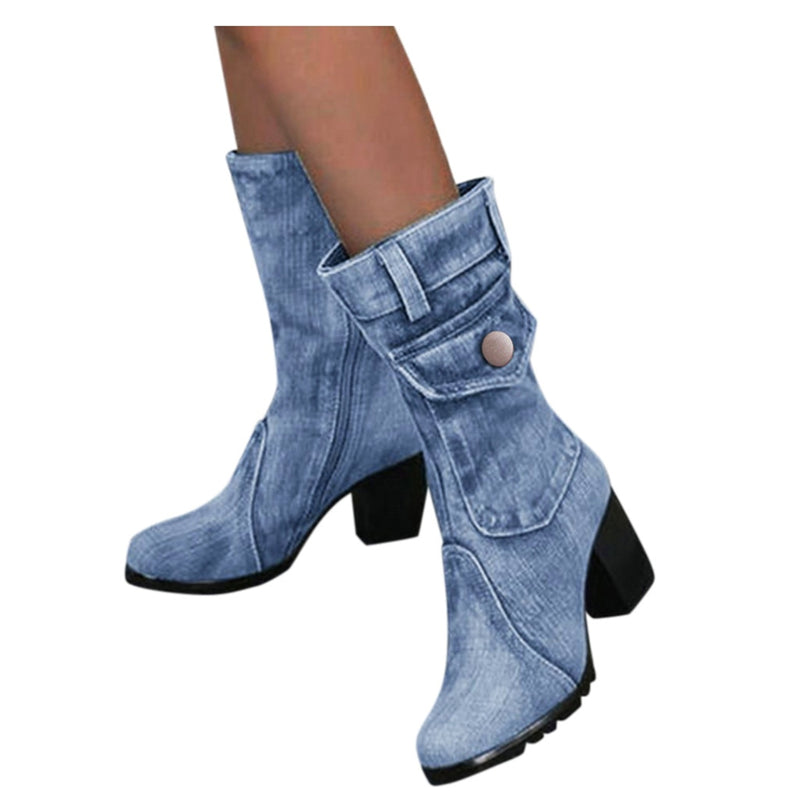 Blue jeans boots Women&