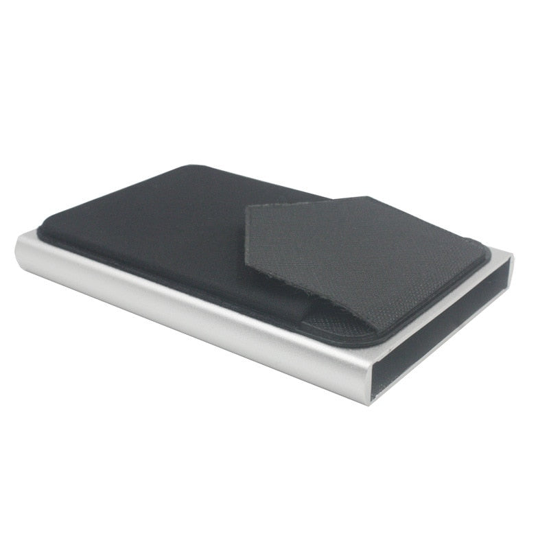 Pop-out RFID Card Holder Slim Aluminum Wallet Elasticity Back Pouch ID Credit Card Holder Blocking Protect Travel ID Cardholder