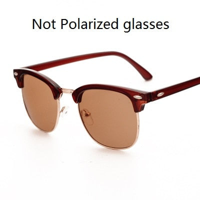 Classic Semi-Rimless Sunglasses Men's Women 2022 Square Polarized Sun glasses Men Oculos De Sol Gafas UV400 Retro Eyewear