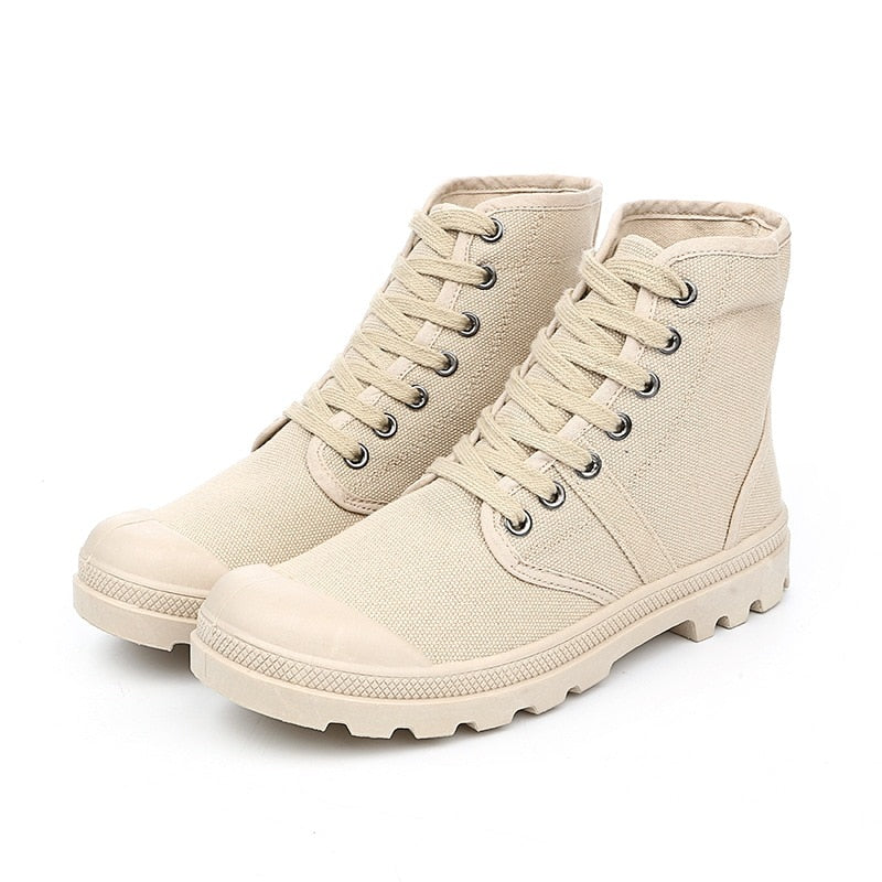 YWEEN Lace Up Men&#39;s Casual Shoes Spring Autumn High Top Men&#39;s Army Shoes Men Casual Canvas Shoes Male High Quality Shoes