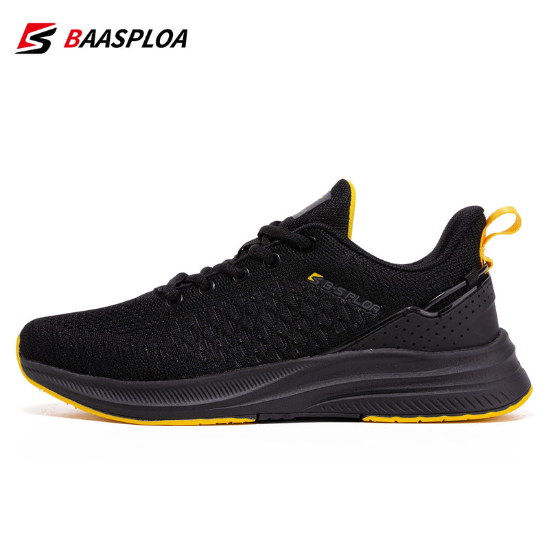 Baasploa 2022 New Men Knit Casual Walking Shoes Breathable Trendy Sneakers Original Light Shock Absorption Male Tennis Shoe
