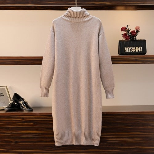 Knitted dress autumn and winter women&